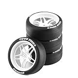 Xhsesa 4pcs Flat Running Rally Wheel Tires Rc Car Accessories For Hpi Kyosho Tamiya 1/10 Wrc Xv01 Tt02