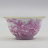 Xialon 9,5 Cm 9,4 Cm Qing Qianlong ágata Red Mountain Copo De Mão Porcelana Antiga Coleção Antiga