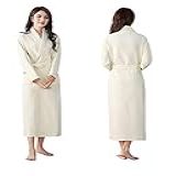 XIAOBING Roupão De Banho 100 Algodão Waffle Masculino E Feminino Pijama De Hotel Roupão De Banho Plus Size Para Primavera E Outono Damasco M
