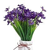 Xiaokeis Flores Violeta Artificiais  6 Pacotes De Flores Falsas  Plantas Violeta Artificiais  Resistentes A UV  Buquê De Decoração Para Casa  Jardim E Casamento  Roxo 