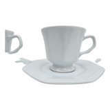Xicara Antiga Schmid Café Chá Branca Jogo 03 Unidades