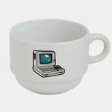 Xícara Bucks 180ml Gu9 Pc Computador Antigo