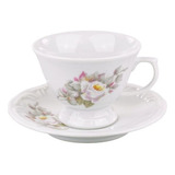 Xícara Café Com Pires 70ml Porcelana Schmidt Eterna