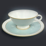 Xícara Chá Antiga Porcelana Brennand Azul