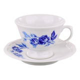 Xícara Chá Com Pires 200 Ml Porcelana Schmidt Dec Cora