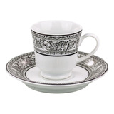 Xícara Chá Com Pires 200 Ml Porcelana Schmidt Dec Kate
