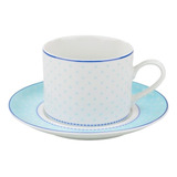 Xícara Chá Com Pires 200 Ml Porcelana Schmidt Dec Maitê