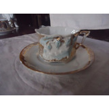 Xícara Chá Porcelana Antiga Dourada Floral Isabelina