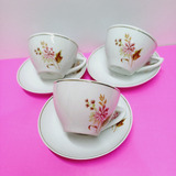 Xicara Com Pires Chá Antiga Porcelana Pozzani Sr 