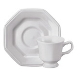 Xícara De Café C Pires 60ml Mod Prisma Porcelana Schmidt