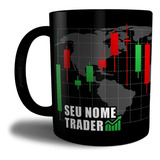 Xicara Trader Preta Personalizada