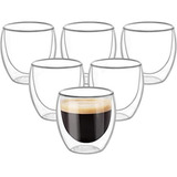 Xícara Vidro Duplo Sem Alça Nespresso Dolce Gusto 6un 250ml