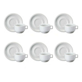 Xícaras Café Pires Porcelana Schmidt 100ml 12 Pçs 1 Linha