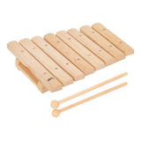 Xilofone Infantil Kidzzo Natural Com 8 Teclas Em Madeira