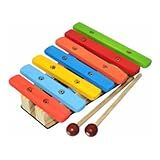 Xilofone Infantil Pedagógico 7 Notas Colorido C 2 Baquetas