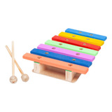 Xilofone Lira Musical Infantil Mdf Montessori Colorido
