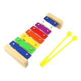 Xilofone Metalofone Vanguarda Infantil Com 8 Notas Baqueta