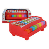 Xilofone Musical Infantil Em Plastico Bbr Toys Com Baquetas Cor Vermelho