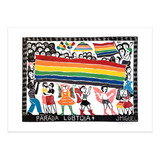 Xilogravura J. Miguel - Parada Lgbtqia+ (assinada)