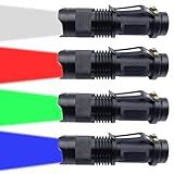 XINFEIBEI Lanterna Multicolorida De 4 Cores Lanternas LED Vermelha Verde Azul E Branca Para Observação Noturna Pacote Com 4