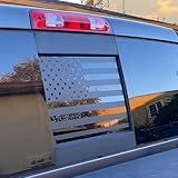 Xinghe Adesivos Para Chevy Silverado GMC Sierra Chevrolet Colorado Janela Traseira Média Bandeira Americana Adesivos Preto Fosco Para Sierra Silverado 2023 2024