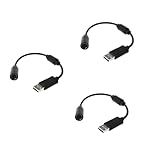 Xinjincang 3 Peças Pretas Para Cabo USB Breakaway PC Conversor Adaptador Para Controle Xbox 360 Cabos Xbox 360