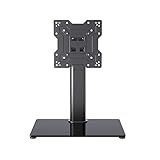 XINLEI Suporte Universal Para TV Suporte De TV De Mesa Para TVs LCD LED De 17 A 43 Polegadas Suporte De Monitor Ajustável Em Altura Com Base De Vidro Temperado Comporta Até 40 Kg VESA 200 X 200 Mm TS103