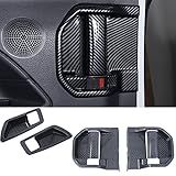 XITER 4 Peças De Tampa De Maçaneta Interna Estilo Fibra De Carbono ABS Para Toyota Sienna 2021 2022 2023 2024 Acabamento Interior