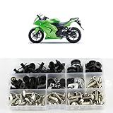 Xitomer Acessórios Para Motocicleta Total Parafusos De Carenagem Kits Arruela Fixador Para Kawasaki Ninja 250r Ex250r 2008 2009 2010 2011 2012xitomer Preto Fbt00431