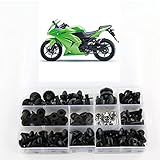 Xitomer Acessórios Para Motocicleta Total Parafusos De Carenagem Kits Arruela Fixador Para Kawasaki Ninja 250r Ex250r 2008 2009 2010 2011 2012xitomer Preto Fbt00431