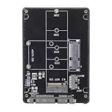 Xiwai Combo M-2 NGFF B-Key E MSATA SSD Para SATA 3-0 Adaptador Conversor Gabinete Com Interruptor