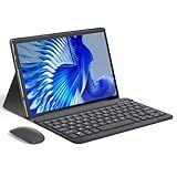 Xixaomiro Tablet 256GB ROM 8GB RAM Tela Imersiva De 10 1 Câmera Traseira 32MP Câmera Frontal De 16MP Wifi 2 4GHz 5GHz Android 13 8800mAh Bateria Cinza Com Teclado E Case
