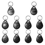 XIXEI 10 Peças Graváveis 125Khz Rfid Chaveiro Proximidade Id Hid E Awid Cartão Token Tag Regravável T5577 Cet5577 Universal Preto Em Branco Tags