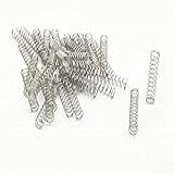 XJS Mola De Compressão De Metal Prateado -0-5 X 5 X 25 Mm- 50 Peças-