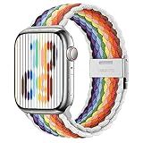 XMUXI Compatível Com Apple Watch Pulseiras 45mm 41mm 40mm 44mm IWatch Ultra 49mm Loop Trançado Ajustável Com Fivela Elástica Esportiva IWatch SE Series9 8 7 6 5 4 3 Relógio Não Está Incluído 