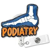 XQLZY Podiatry Black Glitter Cute Badge