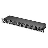 Xtahdge EQ 215 Equalizador De 15 Bandas De Canal Duplo 1U Para Montagem Em Rack Equalizador Gráfico Estéreo De 2 Canais