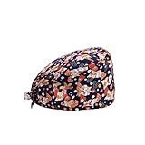 XUSIJAKQ1 Pacote Com 8 Gorros De Cabaça Enfermeiras Cor Pura Profissional Gorros Cirúrgicos Com Faixa De Transpiração- G-08