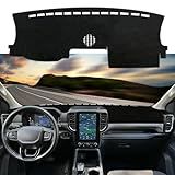 XYHGM Capa De Painel Personalizada Compatível Com Ford Ranger 2024 2025 Antiderrapante Decoração De Interiores Guarda Sol Brilho Raios UV Protetor De Painel Tapete Acessórios Borda Preta