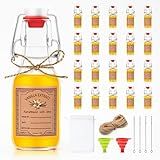 Xzunk 20 Garrafas De Vidro De 118 Ml Para Extrato De Baunilha Caseiro Garrafas De Vidro Flip Top Com Tampa Hermética Para Presente Recipiente De Armazenamento De Alimentos Para Molho Picante