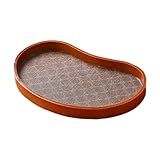 Yajuyi Bandeja De Madeira Meia Lua Prato De Servir De Madeira Suporte Para Frutas Prato Decorativo Rústico De Fazenda Bandeja Para Mesa De Chá E Café