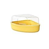 Yajuyi Banho Seco Da Areia Do Gerbil Do Recipiente Do Banho Da Areia Do Hamster Acessório Da Gaiola Toalete Animal Pequeno Resistente Do Banheiro Do Hamste Amarelo Pequeno