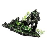 Yajuyi Decoração De Aquário Pedra Artificial Suspensa Paisagem Pedra De Jardim De Pedras Resina Pedra De Vista Para Montanha Para Aquário Tartaruga Caracóis Style B