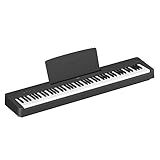 Yamaha Piano Digital P-145 Com 88 Teclas Compactas De Martelo Graduado E 10 Vozes Instrumentais- Leve E Portátil- Preto