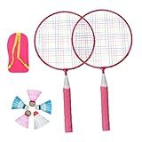 Yardwe 1 Conjunto Raquete De Badminton Kit De Badminton Para Crianças Raquetes De Badminton Duráveis Para Crianças Brinquedo De Lazer Infantil Petecas Raquetes De Brinquedo
