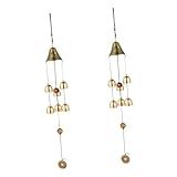 Yardwe 2 Peças Sino De Carrilhão De De Metal Decoração De Carrilhão De Sinos De De Bronze Liga De Ferro Zinco Cobre Tubo De Metal Sinos De De Cobre
