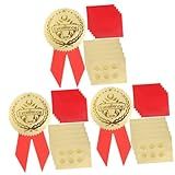 YARNOW 108 Conjuntos Comenda De Formatura Adesivo De Medalhas De Esportes Infantis Medalhas De Futebol Adesivos Decoração Rótulos Adesivos De Medalhas De Premiação Adulto