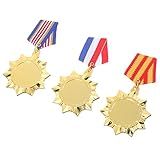 YARNOW 3 Pecas Medalha Veterana Medalhas De Premiação Alfinete De Lapela De Liga Alfinete De Broche Militar Distintivo De Prêmio Para Crianças Estrela Moda Pano Criança Pequena Fita