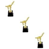 YARNOW 3 Pecas Troféu De Taekwondo Kits De Futebol Troféu De Ouro O Presente Presentes Troféu De Festa Troféu De Competição Infantil Boliche Suprimentos Futebol Americano