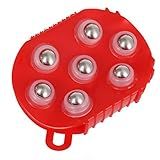 YARNOW Luva De Massagem De Mão De Silicone Massageador Corporal Ferramenta De Massagem De Mão Com Sete Bolas Para Braço Corporal Vermelho 